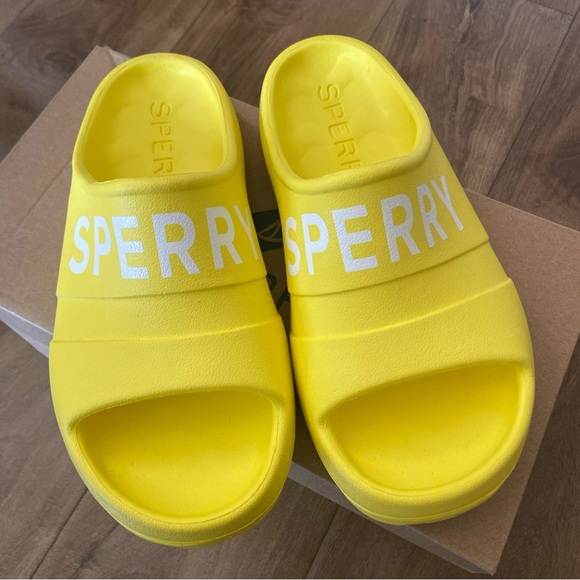 Sperry Float Uni Yellow Women’s Slides Size 6 - Picture 2 of 12